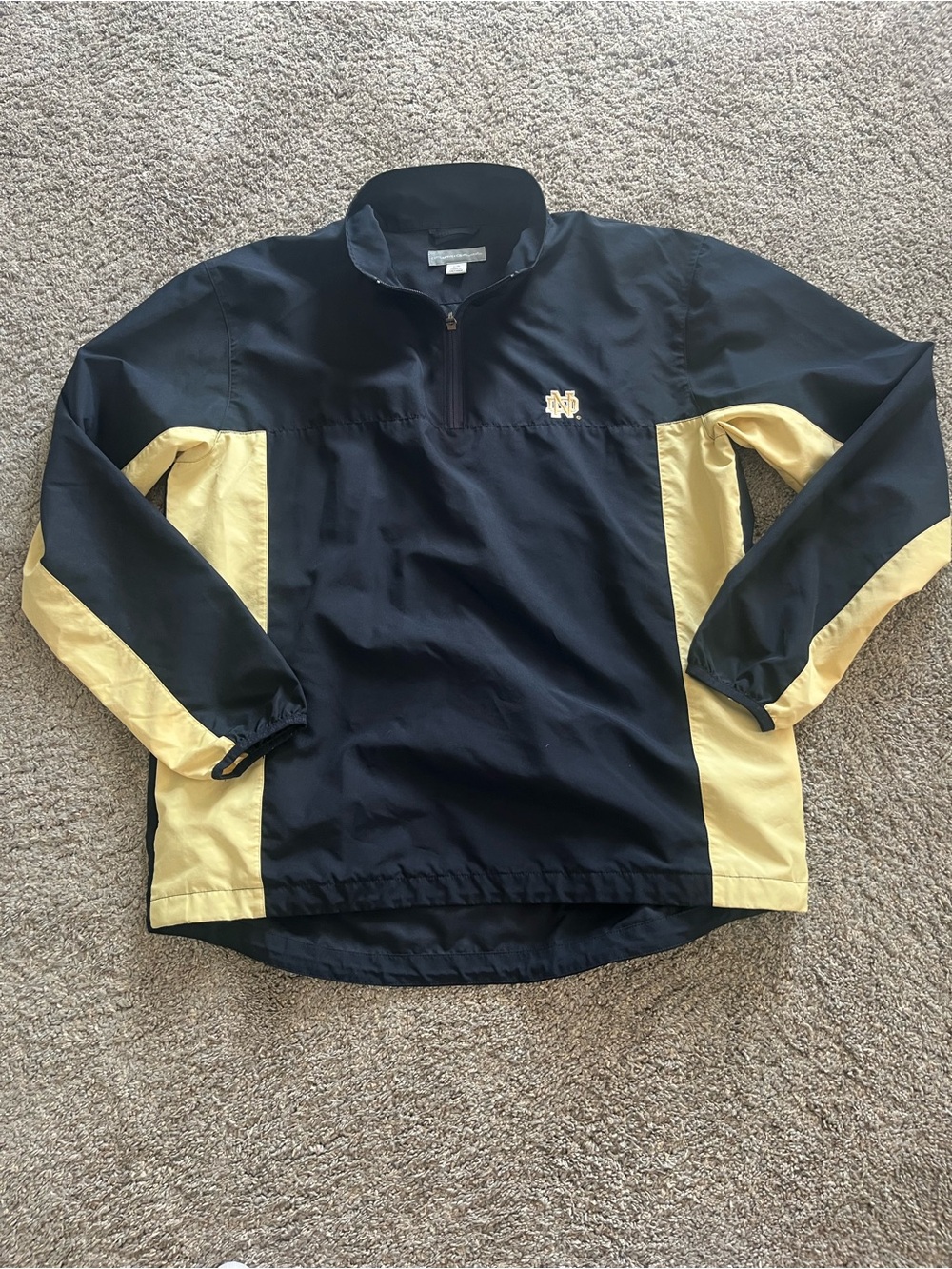 Cutter & Buck Navy and Yellow Men’s Pullover Rain Jacket